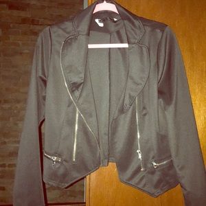 Super cute blazer with faux zippers
